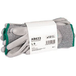 MultiSAVE Pack 12 - Portwest Cut C Grip Glove with PU Coating 13g AB622 (12 Pairs)