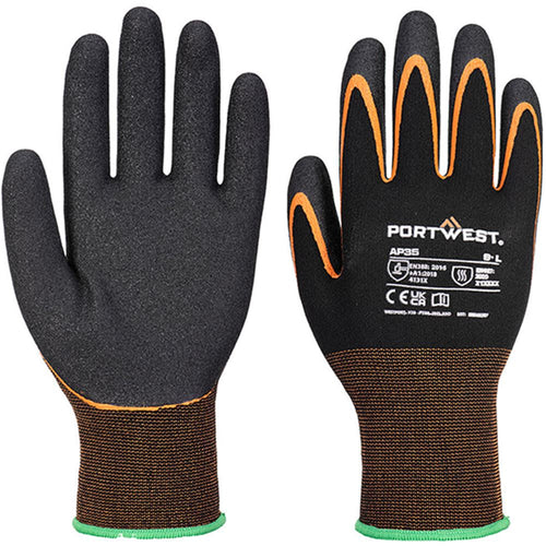 Portwest AP35 Double Dip Palm Glove with Sandy Nitrile Coating - 15g