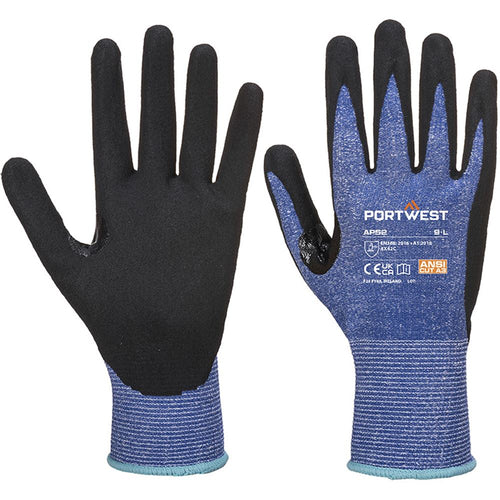 Portwest AP52 Dexti Cut C Ultra Glove with Sandy Palm Nitrile Coating - 13g