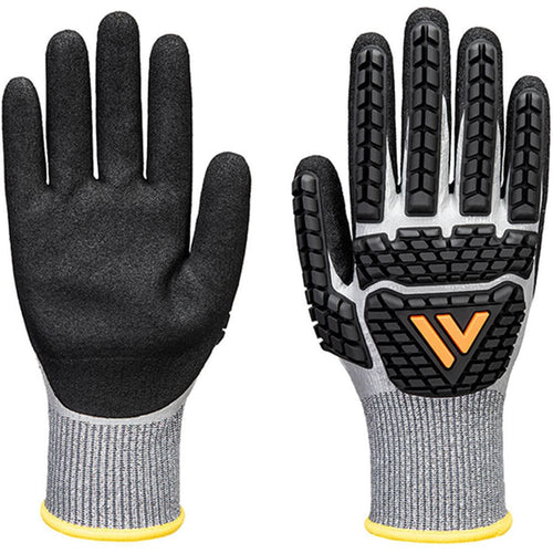 Portwest AP54 Cut F Waterproof Impact Glove with Nitrile Foam Coating - 13g