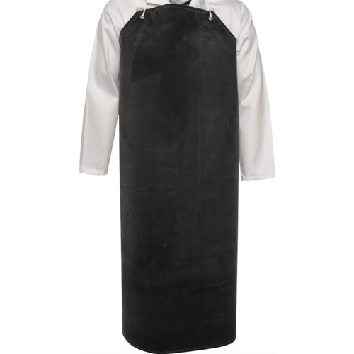 Black Butyl Rubber Apron Complete With Ties - Heavy Duty