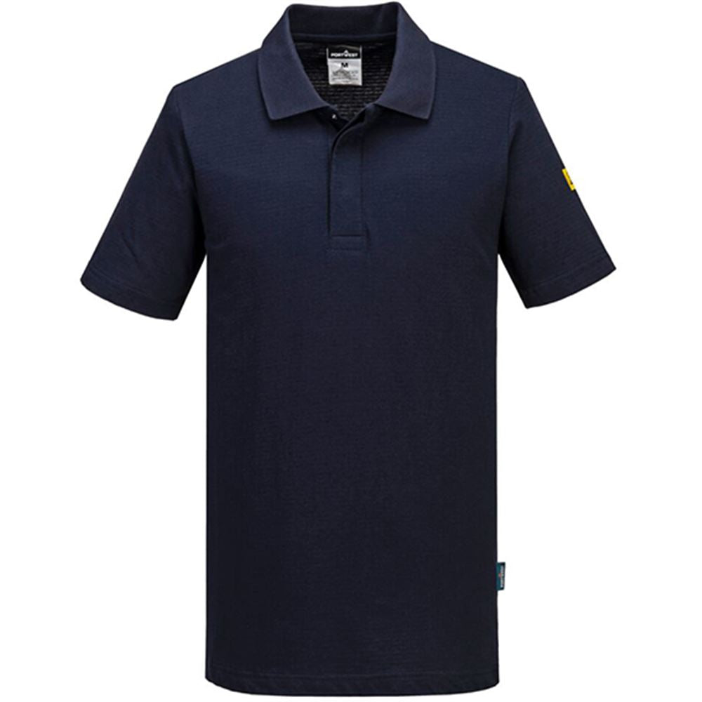 Portwest AS21 Protective Anti-Static ESD Short Sleeve Polo Shirt 195g