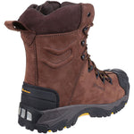 Amblers AS995 Brown Metal Free Composite Thinsulate High Leg Side Zip Waterproof Safety Boot S3 WR CI HRO SRC