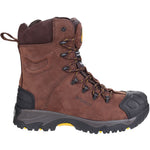 Amblers AS995 Brown Metal Free Composite Thinsulate High Leg Side Zip Waterproof Safety Boot S3 WR CI HRO SRC