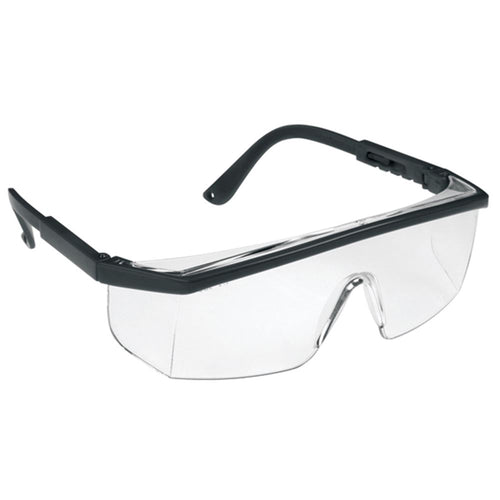 JSP M9100 Wraparound Adjustable Clear Safety Glasses - Anti Scratch Lens