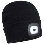 Portwest B029 Beanie Hat USB Rechargeable LED Head Light