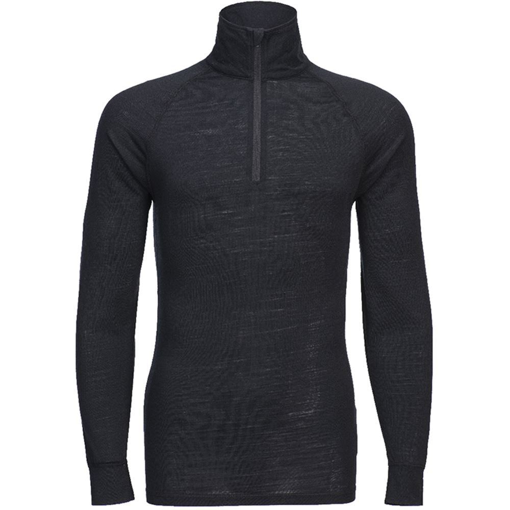 Portwest B184 Black Merino Wool 1/4 Zip Thermal Baselayer Top 140g