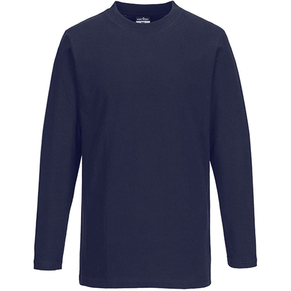 Portwest B196 Turin Cotton Long Sleeved T-Shirt 195g