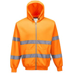 Portwest B305 Orange Hi Vis Zipped Hoodie