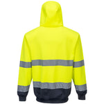 Portwest B317 Yellow/Navy Two Tone Hi Vis Zipped Hoodie