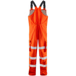 Leo Workwear Northam Orange EcoViz 15K Waterproof Breathable Hi Vis Bib & Brace