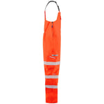 Leo Workwear Northam Orange EcoViz 15K Waterproof Breathable Hi Vis Bib & Brace
