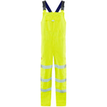 Leo Workwear Northam Yellow EcoViz 15K Waterproof Breathable Hi Vis Bib & Brace