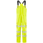Leo Workwear Northam Yellow EcoViz 15K Waterproof Breathable Hi Vis Bib & Brace
