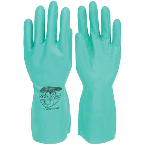 Polyco Shield GI/F11 Green Nitrile Chemical Resistant Gloves