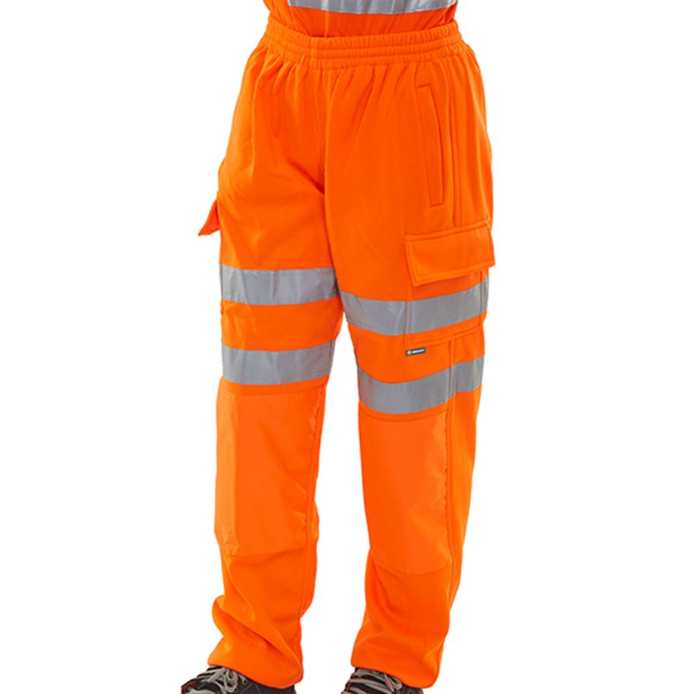 BEESWIFT BSJBOR Orange Hi Vis Jogging Bottoms