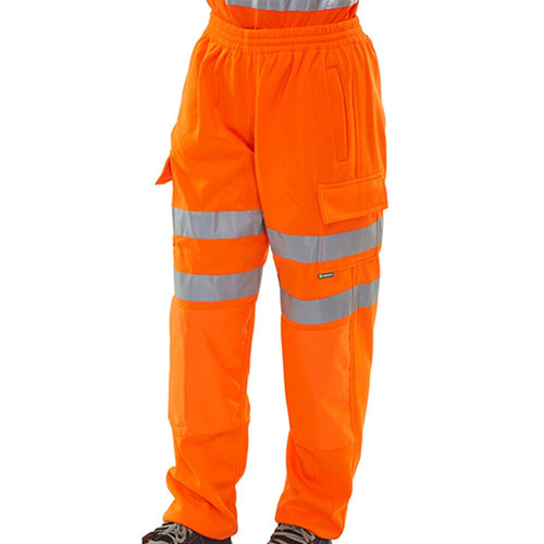 BEESWIFT BSJBOR Orange Hi Vis Jogging Bottoms