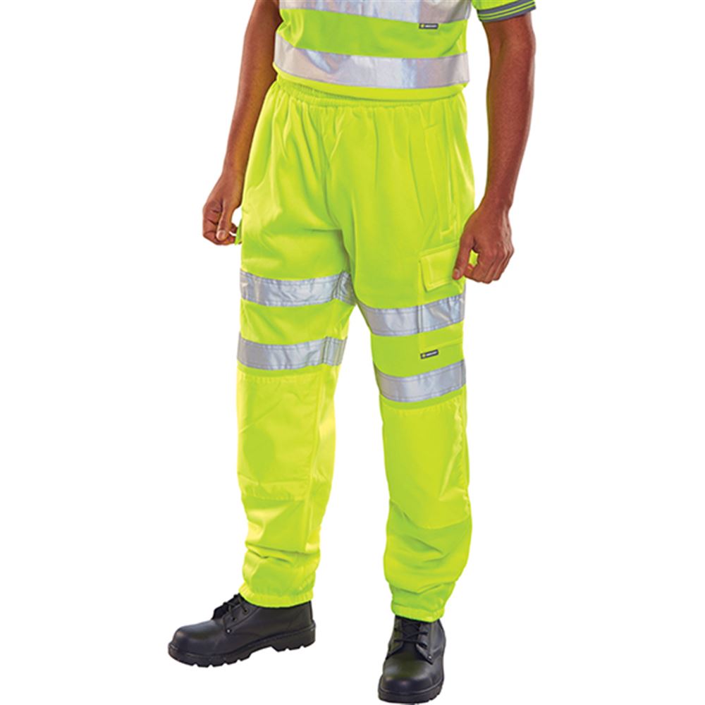 BEESWIFT BSJBY Yellow Hi Vis Jogging Bottoms