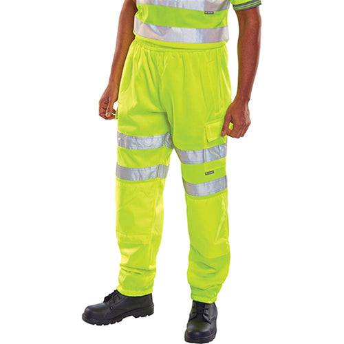 BEESWIFT BSJBY Yellow Hi Vis Jogging Bottoms