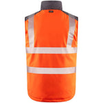 Leo Workwear Halsinger Orange Performance+ EcoViz Fleece Lined Padded Hi Vis Bodywarmer