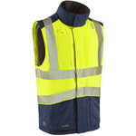 Leo Workwear Halsinger Yellow Performance+ EcoViz Fleece Lined Padded Hi Vis Bodywarmer