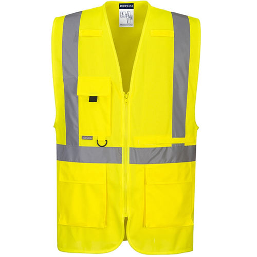 Portwest C357 Yellow Tablet Pocket Executive Hi Vis Vest