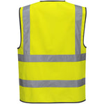 Portwest C375 Yellow Hi Vis Zipped Band & Brace Vest