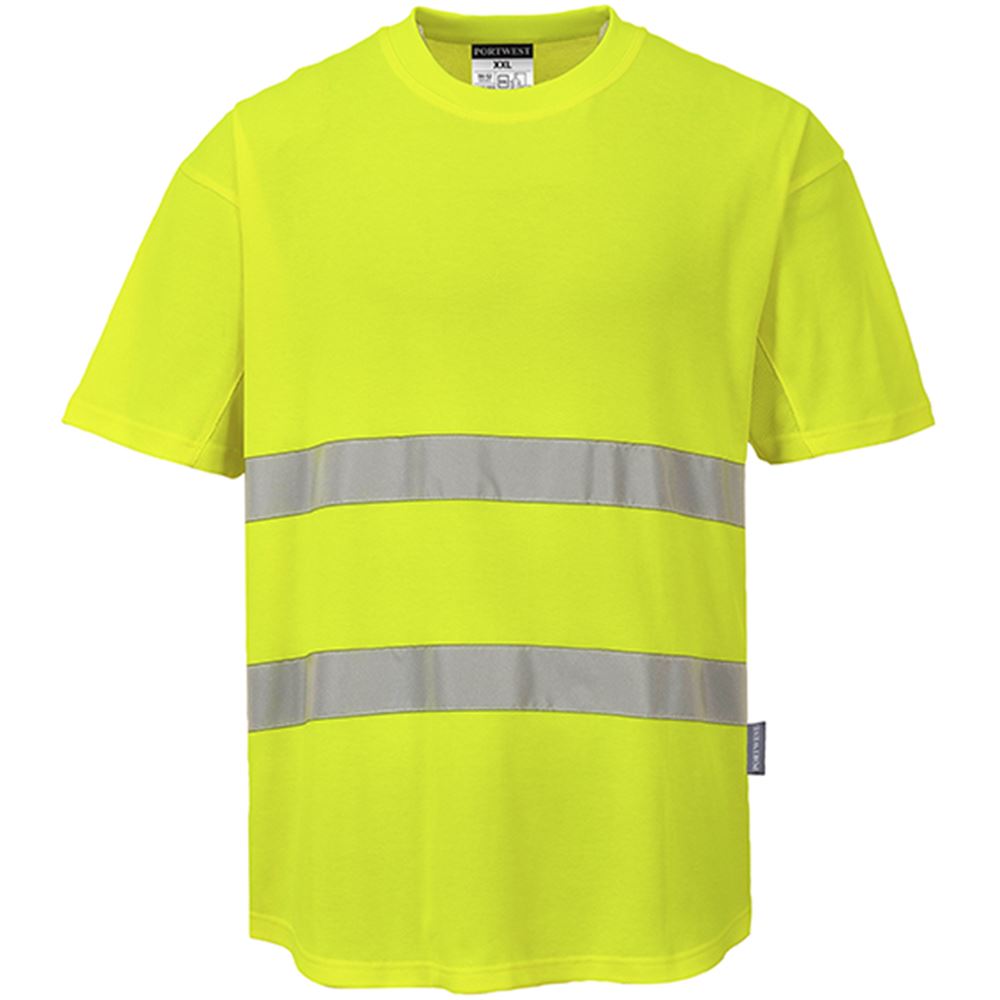 Portwest C394 Yellow MeshAir Cool Hi Vis T Shirt