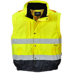 Portwest C468 Yellow/Navy Padded Waterproof 2-in-1 Hi Vis Bomber Jacket