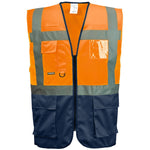 Portwest C476 Warsaw Orange/Navy Executive Hi Vis Vest