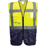 Portwest C476 Warsaw Yellow/Navy Executive Hi Vis Vest