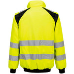 Portwest CD898 WX2 Yellow Fleece Lined 2 in 1 Hi Vis Pilot Jacket