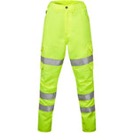 Leo Workwear Pennymoor Yellow Polycotton Women's Hi Vis Cargo Trouser