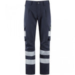 Leo Workwear Winswell EcoViz Women's Navy Stretch Hi Vis Cargo Trouser