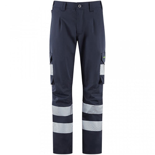 Leo Workwear Winswell EcoViz Women's Navy Stretch Hi Vis Cargo Trouser