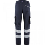 Leo Workwear Winswell EcoViz Women's Navy Stretch Hi Vis Cargo Trouser