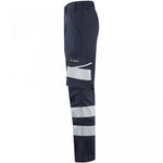 Leo Workwear Winswell EcoViz Women's Navy Stretch Hi Vis Cargo Trouser