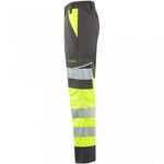 Leo Workwear Winswell EcoViz Women's Yellow/Grey Stretch Hi Vis Cargo Trouser
