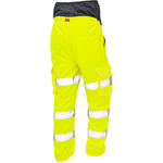 Leo Workwear Verity Yellow Polycotton Women's Hi Vis Maternity Cargo Trouser