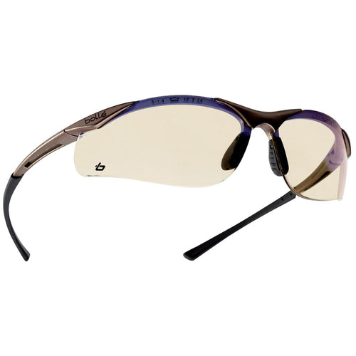 Bolle Contour CONTESP ESP Safety Glasses with Microfibre Pouch - Anti Scratch Platinum Lens