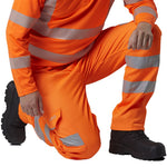 Leo Workwear Kingford Orange EcoViz Stretch Polycotton Hi Vis Cargo Trouser