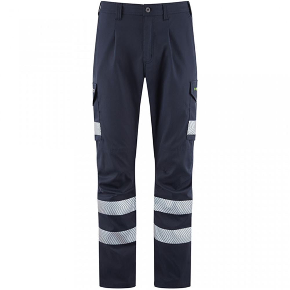 Leo Workwear Winsford EcoViz Women's Navy Stretch Hi Vis Cargo Trouser