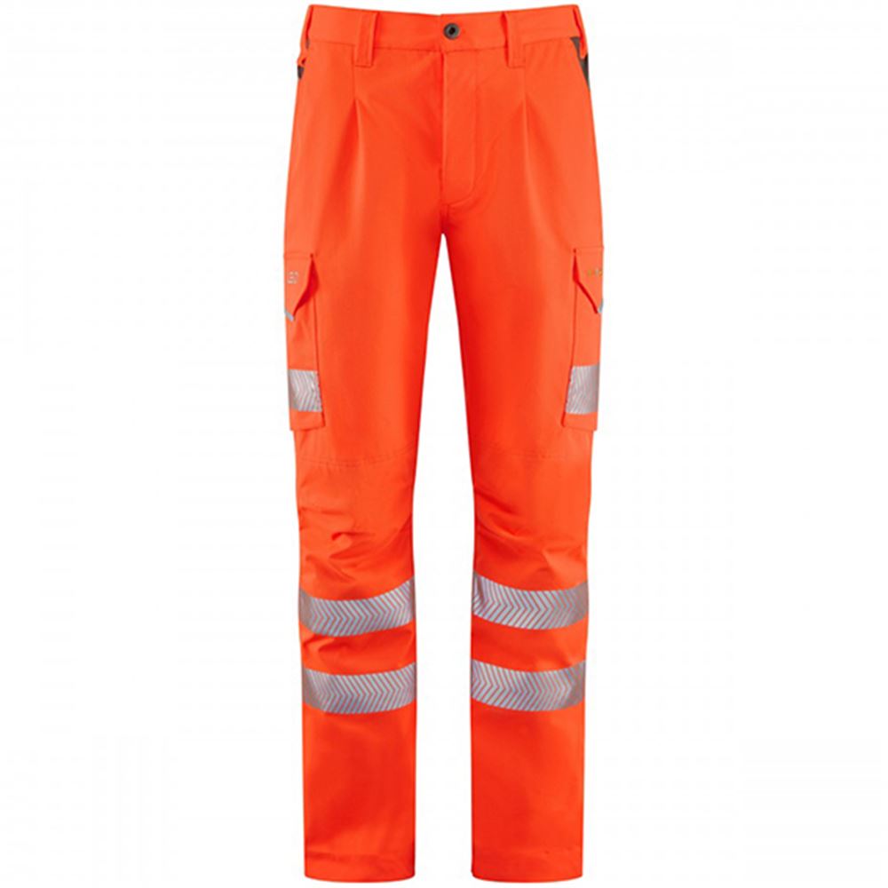 Leo Workwear Winsford EcoViz Women's Orange Stretch Hi Vis Cargo Trouser