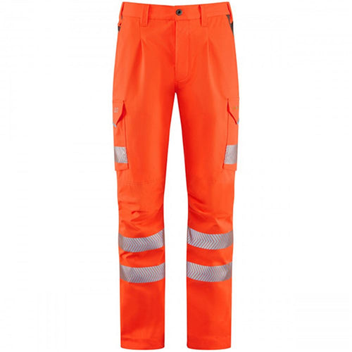 Leo Workwear Winsford EcoViz Women's Orange Stretch Hi Vis Cargo Trouser
