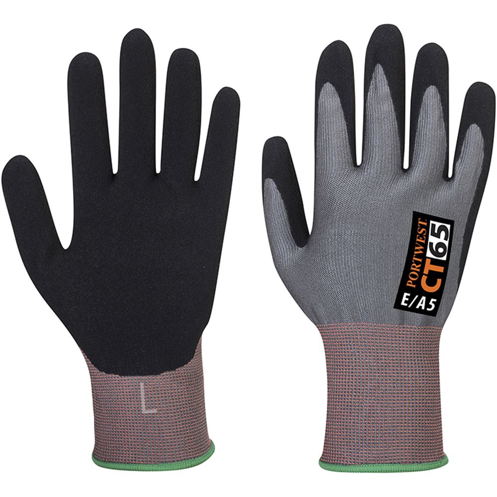 Portwest CT65 Cut E Nitrile Cut Gloves with Nitrile Foam Palm - 15g