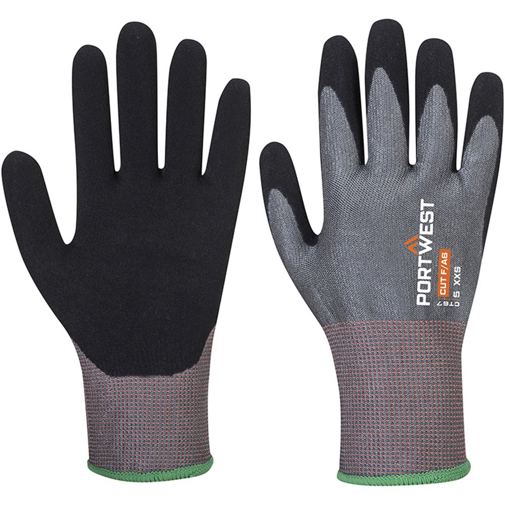Portwest CT67 Cut F Nitrile Cut Gloves with Nitrile Foam Palm - 13 gauge
