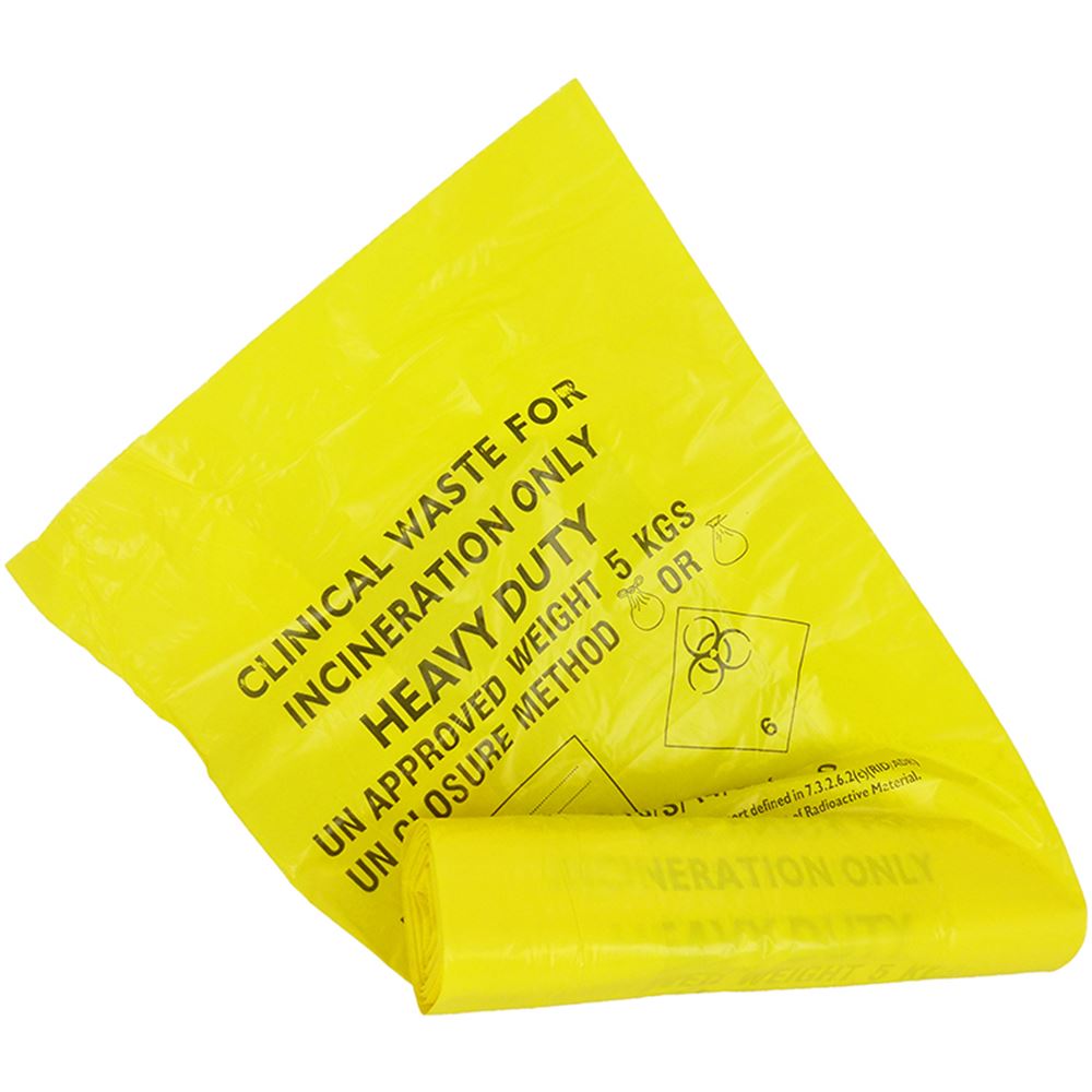 Clinical Waste Sacks - Heavy Duty (25 Roll)