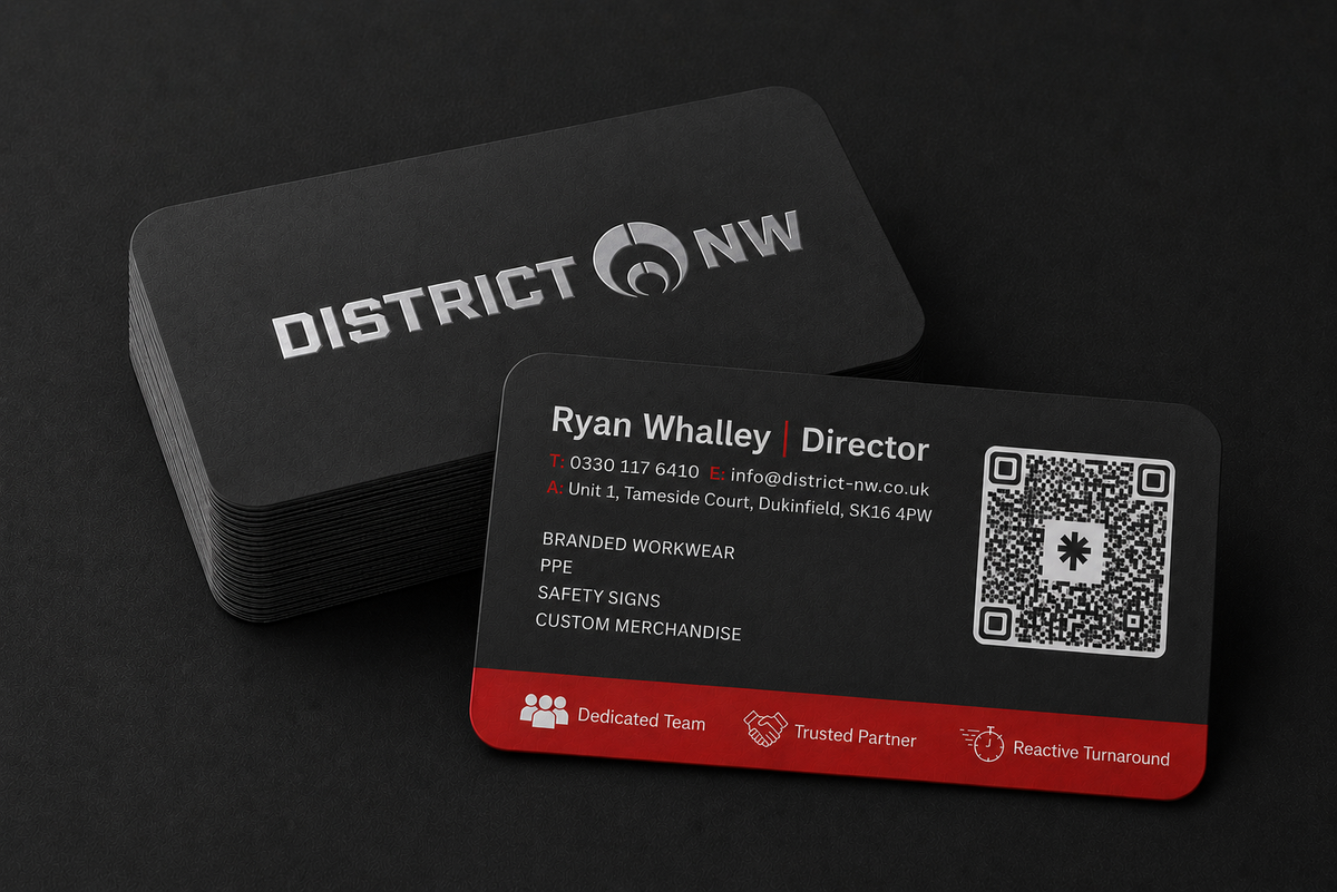 Double Sided (Rounded Corners) - 350gsm Uncoated (Single Sided Silver Foil)