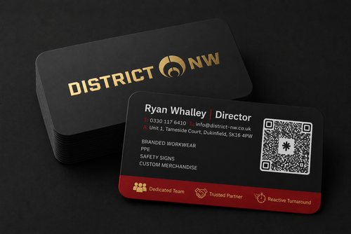 Double Sided (Rounded Corners) - 450gsm Silk Soft-Touch Lamination (Single Sided Gold)