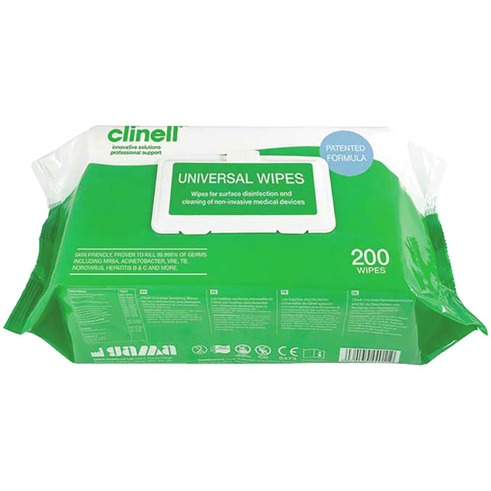 Clinell Universal Wipes (Pack 200)